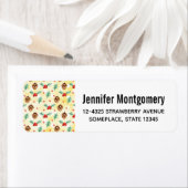 松のコーンとホリーのクリスマスパターン ラベル (インサイチュ)