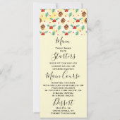 松のコーンとホリーのクリスマスパターン 招待状 (正面)