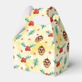 松のコーンとホリーパターンクリスマス フェイバーボックス (裏面サイド)