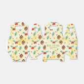 松のコーンとホリーパターンクリスマス フェイバーボックス (折り畳みなし)