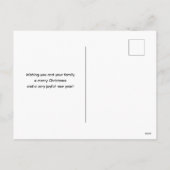 松のコーンとメリークリスマスシルバーベル シーズンポストカード (裏面)