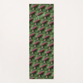 松のコーンと松の針の自然パターン ヨガマット (正面)