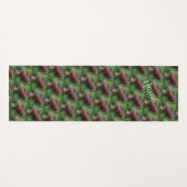 松のコーンと松の針の自然パターン ヨガマット (正面(横))