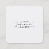 松のコーンと松の針冬のパターン スクエア名刺 (裏面)