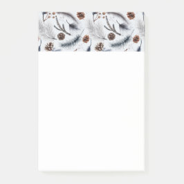 松のコーンと松の針冬のパターン ポストイット