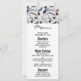 松のコーンと松の針冬のパターン 招待状