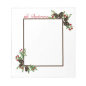 松のコーンと果実のノートパッド ノートパッド (正面)