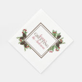 松のコーンと果実の紙ナプキン スタンダードランチョンナプキン (角)