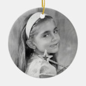 松のコーンと果実マンダラ写真オーナメント セラミックオーナメント (正面)