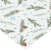 松のコーンと雪 テーブルクロス (アングル)