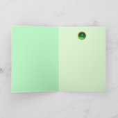 松のコーンのクラウンミントグリーンを持つクリスマス鹿 シーズンカード (内部)