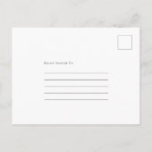 松のコーンの葉クリスマスウェディング日付を保存 案内ポストカード (裏面)