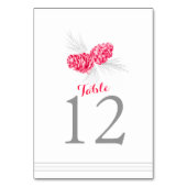 松のコーンは赤い結婚白のテーブル番号 テーブルナンバー (正面)