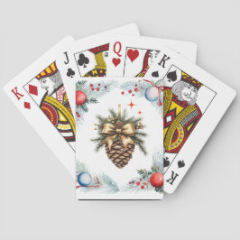 松のコーンリースとオーナメント トランプ