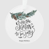 松のコーン写真すてきコラージュになる季節 オーナメント (正面)