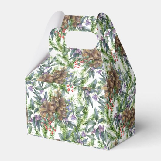 松のコーン模様メリークリスマスフローラ フェイバーボックス (裏面サイド)