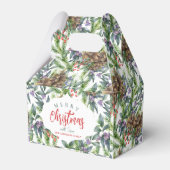 松のコーン模様メリークリスマスフローラ フェイバーボックス (正面サイド)