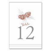 松のコーン結婚アートまたは場合のテーブル番号 テーブルナンバー (裏面)