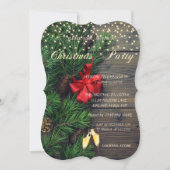 松のコーン,グラーゼ,ウッド会社クリスマスパーティー 招待状 (正面)