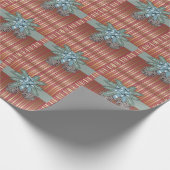 松のコーン – 弓+ストライプ紙- Linen Wrapping ラッピングペーパー (角)