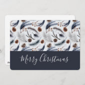 松のコーン&松の針クリスマスパターン シーズンカード (正面/裏面)