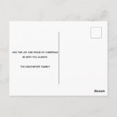 松のコーン&松の針クリスマスパターン ポストカード (裏面)