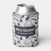 松のコーン&松の針クリスマスパターン 缶クーラー (缶正面)