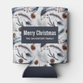 松のコーン&松の針クリスマスパターン 缶クーラー (裏面)