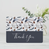 松のコーン&松の針パターンありがとう サンキューカード (スタンド正面)