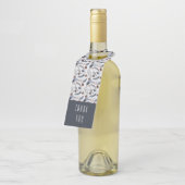 松のコーン&松の針冬のパターンありがとう ボトルネックタグ (アングル)