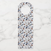 松のコーン&松の針冬のパターンありがとう ボトルネックタグ (裏面)