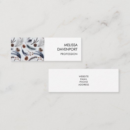 松のコーン&松の針水の色パターン スキニー名刺 (正面/裏面)