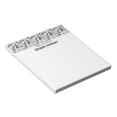 松のコーン&松の針水の色パターン ノートパッド (アングル)