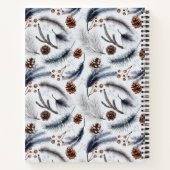 松のコーン&松の針水の色パターン ノートブック (裏面)