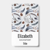 松のコーン&松の針水の色パターン バッジ (裏面)