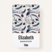 松のコーン&松の針水の色パターン バッジ (裏面)