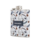 松のコーン&松の針水の色パターン フラスク (左)