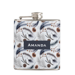 松のコーン&松の針水の色パターン フラスク