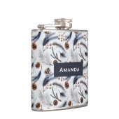 松のコーン&松の針水の色パターン フラスク (右)