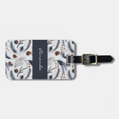 松のコーン&松の針水の色パターン ラゲッジタグ (正面横)