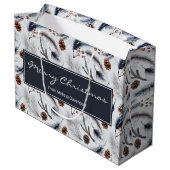 松のコーン&松の針水の色パターン ラージペーパーバッグ (裏面アングル)