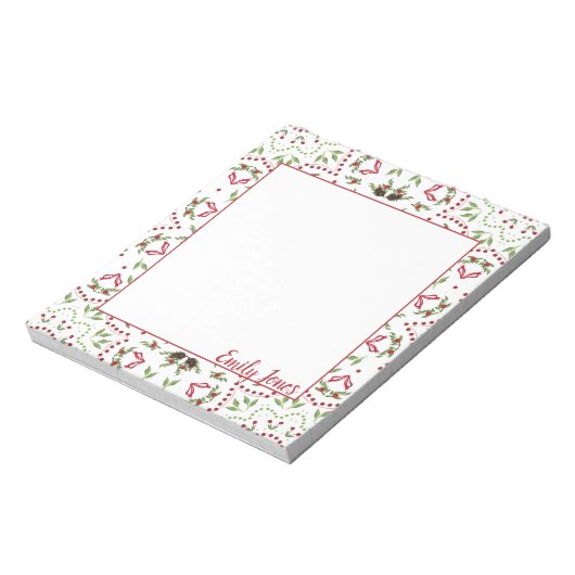 松のコーン、果実のマンダラノートパッドパーソナライズされた ノートパッド (回転)