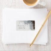 松のコーン,雪の結晶クリスマス ラベル (インサイチュ)