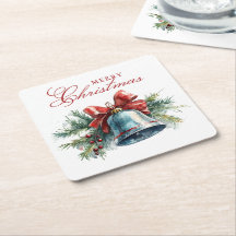 松のブランチとクリスマスベルメリークリスマス