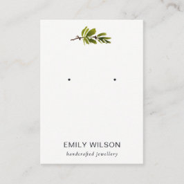 松のミニマル枝葉スタッドイヤリングディスプレイ 名刺