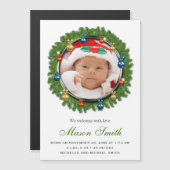 松のリース写真クリスマス誕生のお知らせ (正面/裏面)