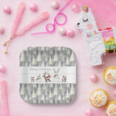 松の下の遊び心 ペーパープレート (パーティー)