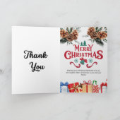 松の伝統的コーンとメリークリスマスカード シーズンカード (内部)