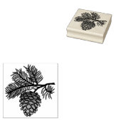 松の円錐と枝 ラバースタンプ (押印)