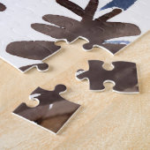 松の円錐と枝 | 水彩絵を描冬 ジグソーパズル (側面)